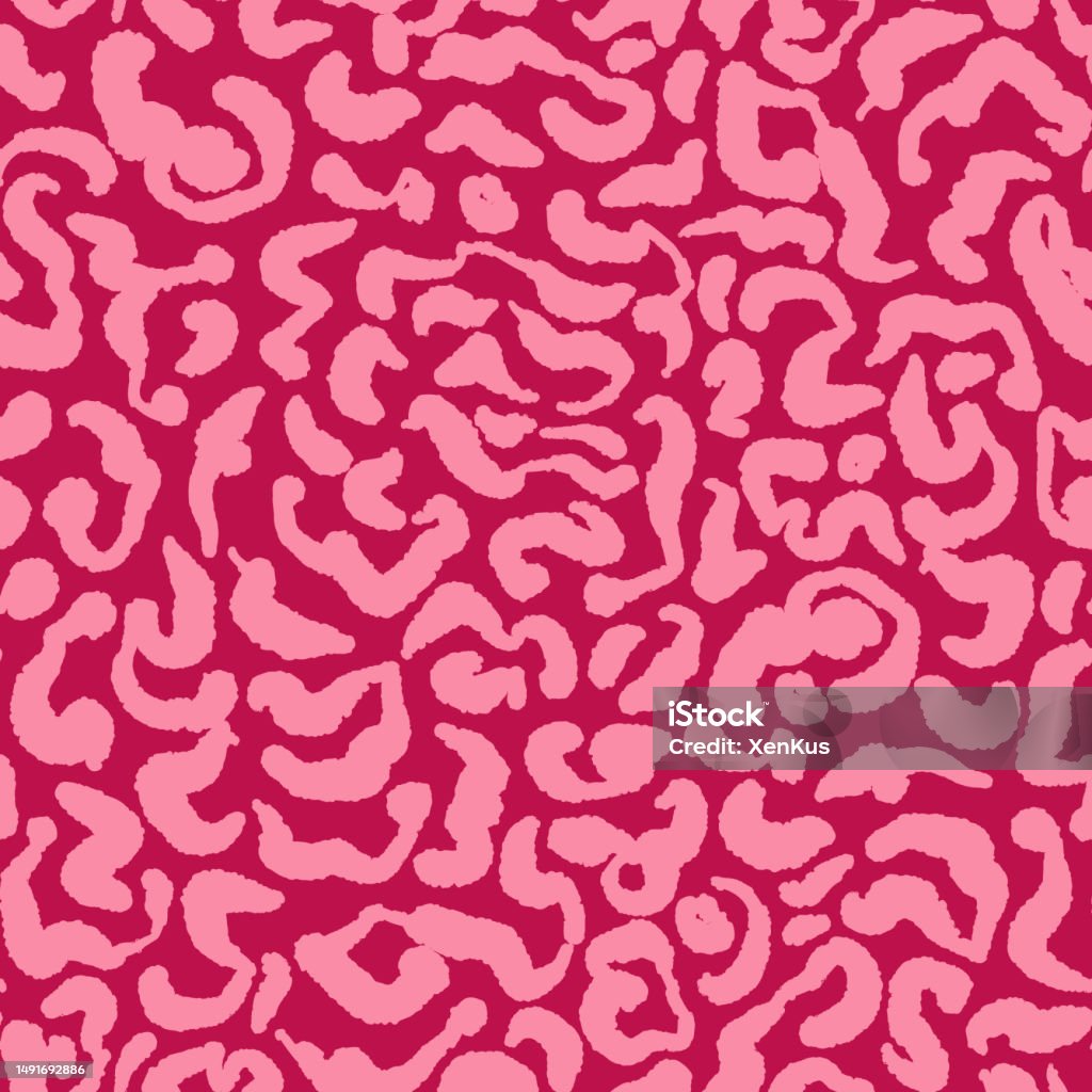 Wild Pink Pattern Pink Wild Safari Animal Seamless Repeat Pattern Stock Illustration ...