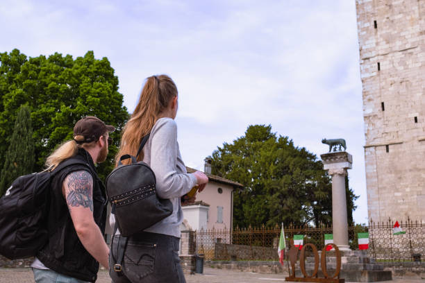 istock Having fun sightseeing an old Medieval town 1491698719