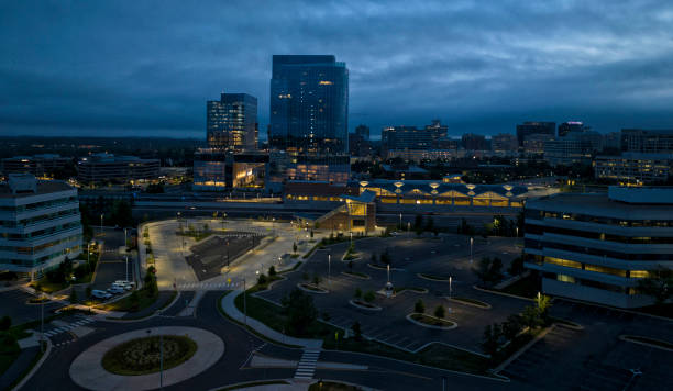 Reston, Virginia City Lights stock photo