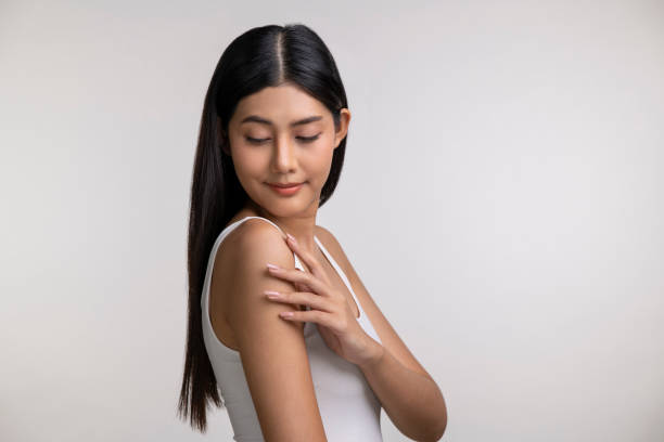 istock Attractive young Asian woman posing on white background 1491702586