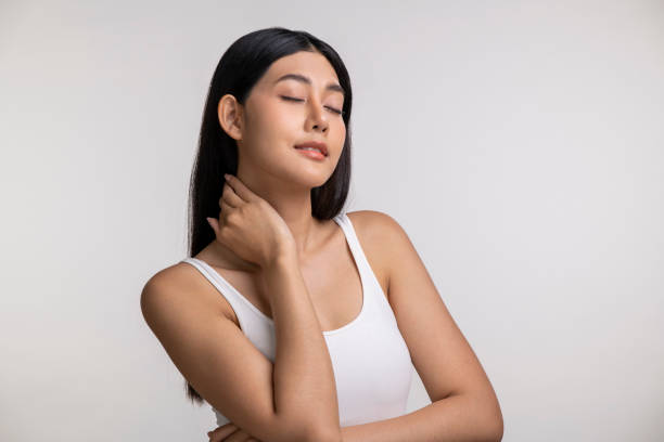 istock Attractive young Asian woman posing on white background 1491702628