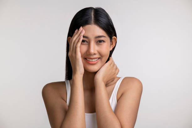istock Attractive young Asian woman posing on white background 1491702648