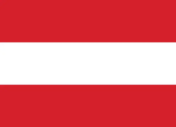 Vector illustration of Flag of austria