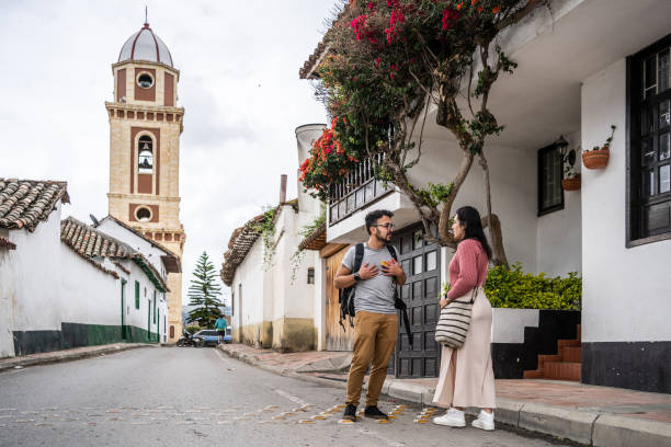 istock Tourist friends talking in Boyaca, Colombia 1491707806