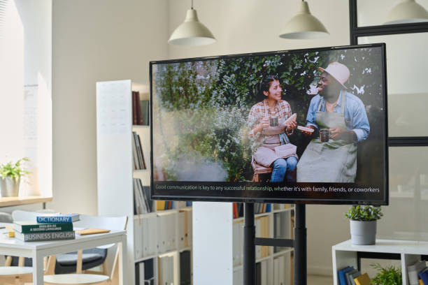 istock Watching movie in English at foreign language school 1491717274