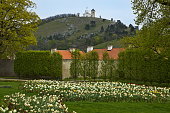 View of the Chapel of Saint Sebastian on the hill 