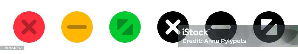 Maximize And Minimize Web Button Web Browser Window Button Set Web ...