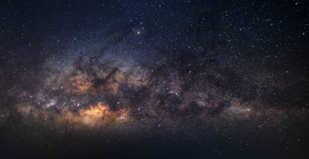 istock Panorama Milky way star on dark night.Deep sky on Universe. with noise and grain.Starry night sky, Milky way galaxy with stars and space dust in the universe. 1491731237