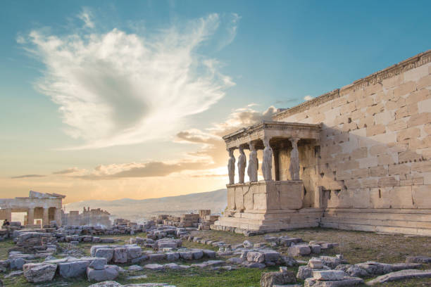 istock Beautiful view of the Acropolis and Erechtheion in Athens 1491735488