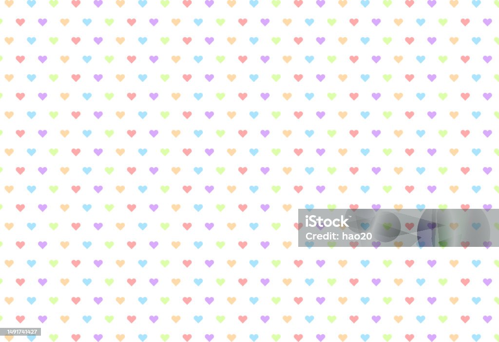 Multi Heart Design Multicolored Heart Pattern Vector Swatch Stock Illustration - Download ...