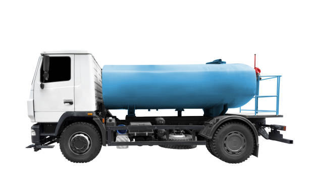 Water jetting truck isolated on white background. Water carrier car. Cleaning sweeper machine isolated. Street sweeper with the vacuum cleaner Water jetting truck isolated on white background. Water carrier car. Cleaning sweeper machine isolated. Street sweeper with the vacuum cleaner jetting stock pictures, royalty-free photos & images