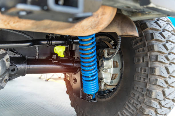 istock shock Absorber and Coil Spring of Car Suspension System 1491742998