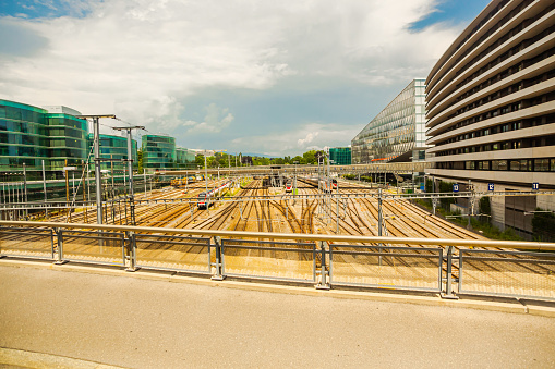 Geneva. Swiss riviera. Switzerland. Railway station