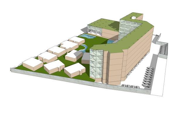 istock 3D illustration of building project 1491745482