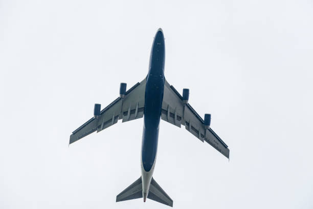 ロンドン・ヒースロー国際空港で離陸するブリティッシュ・エアウェイズ航空のボーイング747 g-civg。 - boeing 747 airplane taking off commercial airplane ストックフォトと画像