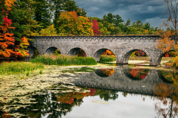 istock Wachusett Aqueduct in Fall with a stormy sky 1491758424