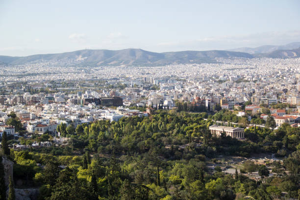 istock Beautiful view of Athens landscape 1491759465