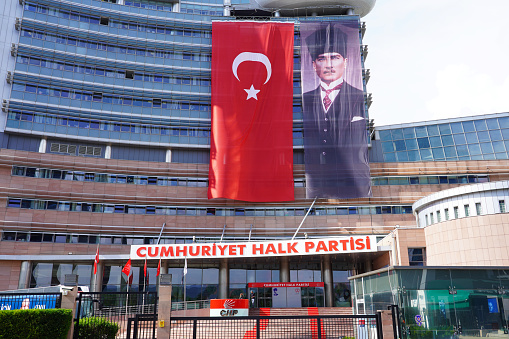 Ankara Turkey - 20.05.2023 Turkish Republican People's Party - CHP headquarters building