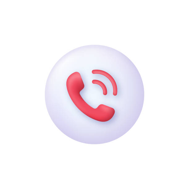 istock 3D Phone handset icon. Call center icon. Concept of talking with service call support hotline and call center. 1491760391