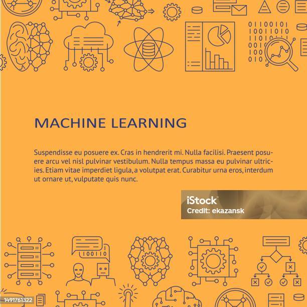 Machine Learning Algorithms Banner With Text Stock Illustration ...