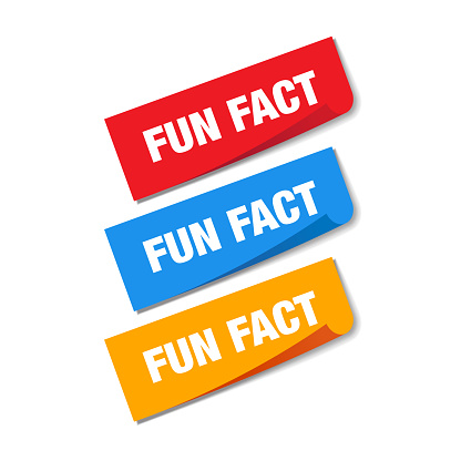Fun Fact Sticky Note Fun Fact Stickers Isolated On White Background Stock Illustration ...