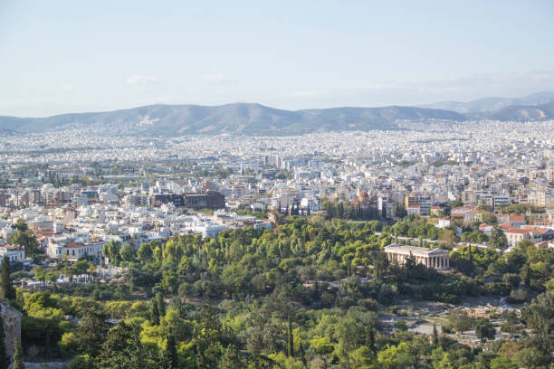 istock Beautiful view of Athens landscape 1491764517