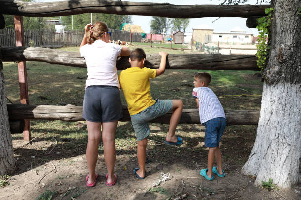 istock Mother with her sons on farm 1491770199