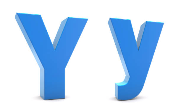 istock Capital and Small letter Y 3d isolated on white background. Y letter 3d. 3D rendering. 1491773634