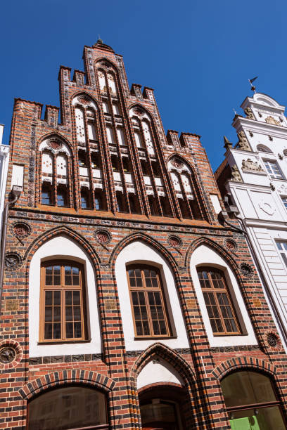 Ancient House Facade In Rostock - A  City Of The Hanseatic League