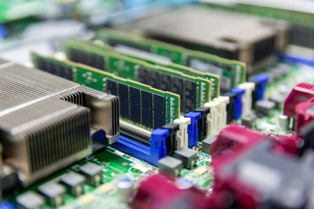 istock Inside view of opened multiprocessor server chassis of IT datacenter 1491775936