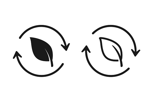 Leaf refresh icon. Illustration vector