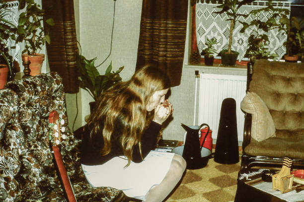 istock Young  woman after work in the 1970's 1491784734