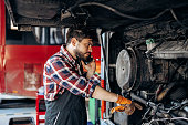 Bus mechanic workshop  worker