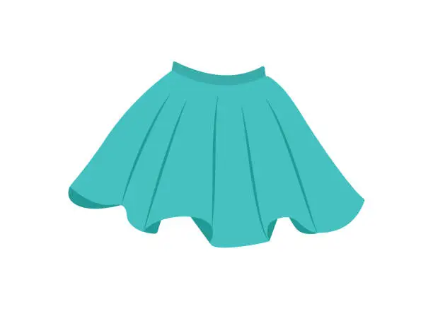 Vector illustration of Summer women's skirt.