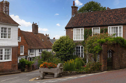 Picturesque houses in Mayfield and Five Ashes, East Sussex; England.