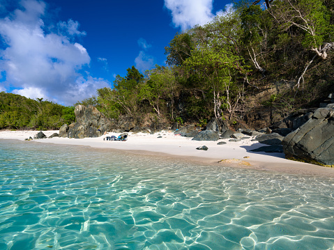 Water view of Trunk bay, St. John, United States Virgin Islands