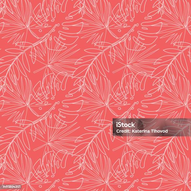 Tropical Seamless Pattern Jungle Vector Illustration Pattern For ...