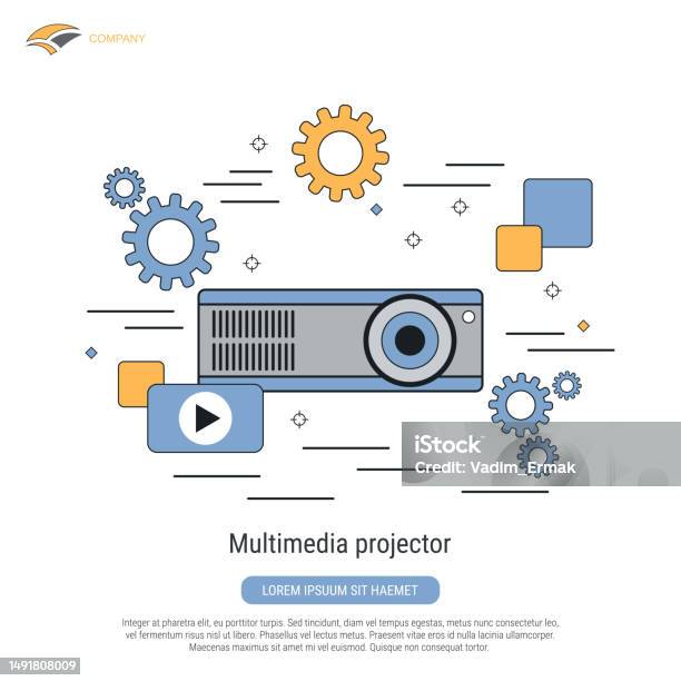 Multimedia Projector Vector Illustration Stock Illustration - Download ...