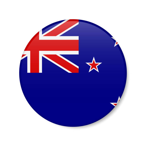 istock New Zealand circle button icon. Kiwi round badge flag. 3D realistic isolated vector illustration 1491811614