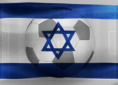 Israel flag - realistic waving fabric flag