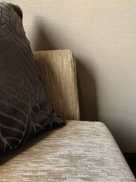 istock Cozy sofa bench and pillow in living room 1491820615