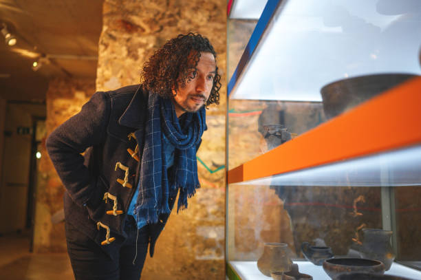 istock Male History Buff at an Exhibition 1491823773