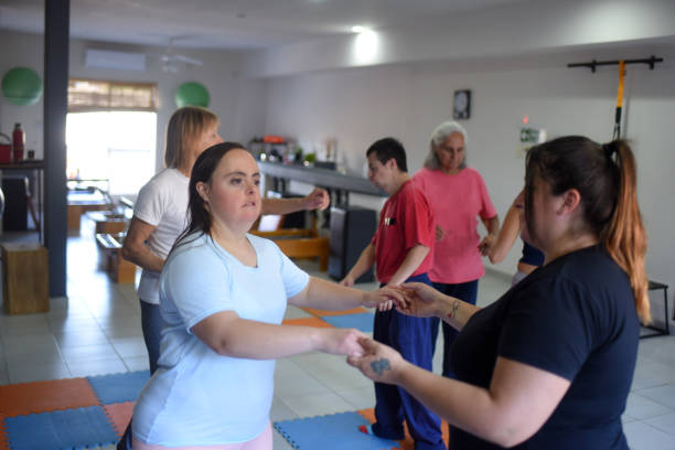 istock people doing zumba and dancing in a hall 1491829741
