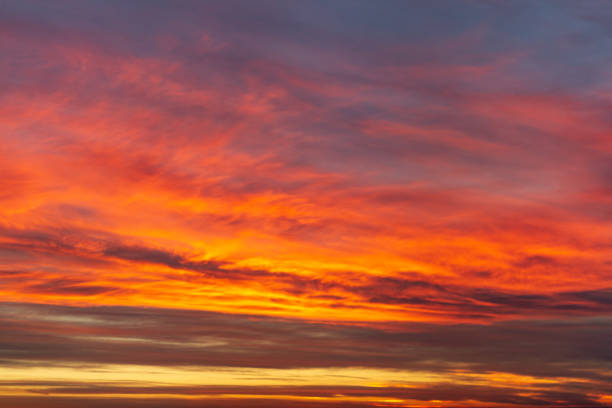 istock Awesome, incredible beautiful red, pink vivid sunset landscape. Sunset sky texture and background. Beauty nature 1491836670