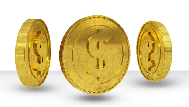 istock Coin Gold coin set. Isolated 3d objects in different angles. metallic gradient. Symbol of gold and wealth. Free space for your text. Vector illustration 1491838150