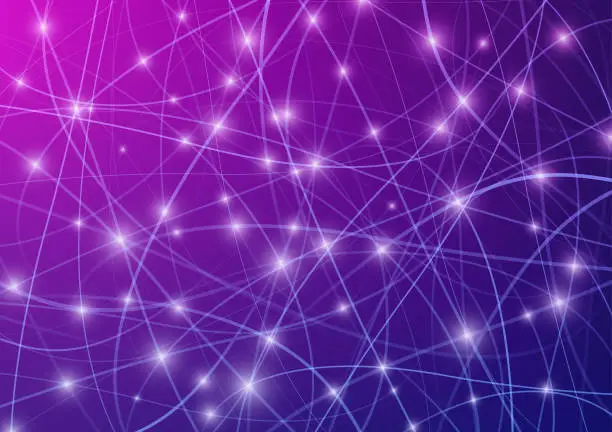 Vector illustration of Abstract purple data meta verse network background