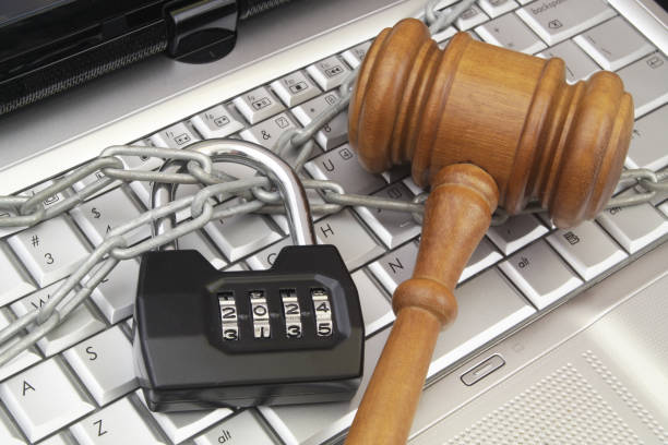 istock Judge gavel, padlock with numbers 2024 and chain on computer keyboard. 1491868934