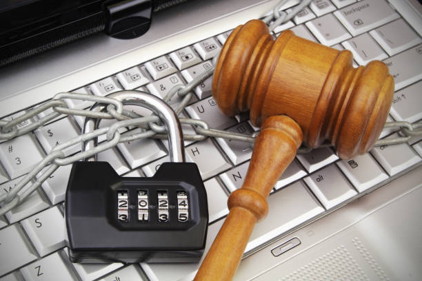 istock Judge gavel, padlock with numbers 2024 and chain on computer keyboard. 1491869246