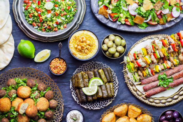 istock Assorted of Middle Eastern Traditional Dishes 1491869455