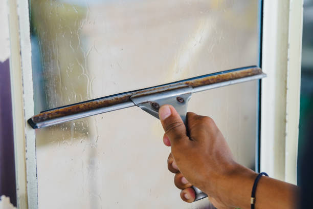 istock Cleaning window glass from dust and dirt 1491875436